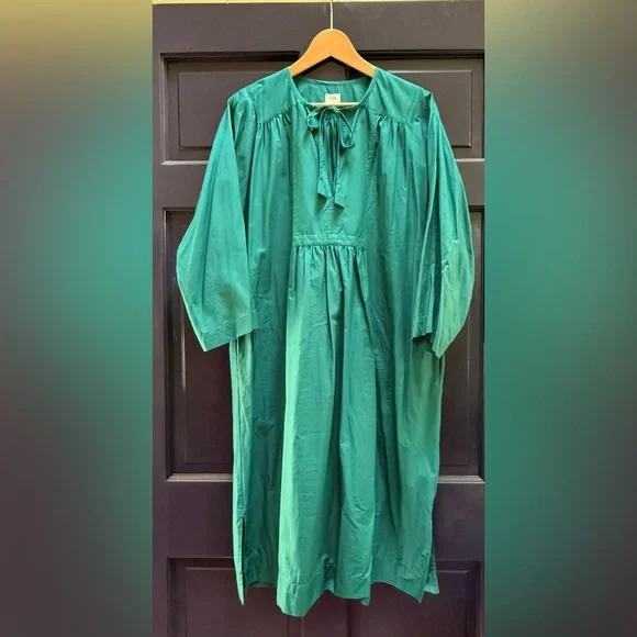 Toast Green/Blue Poplin Tunic/Dress - Picture 1 of 4